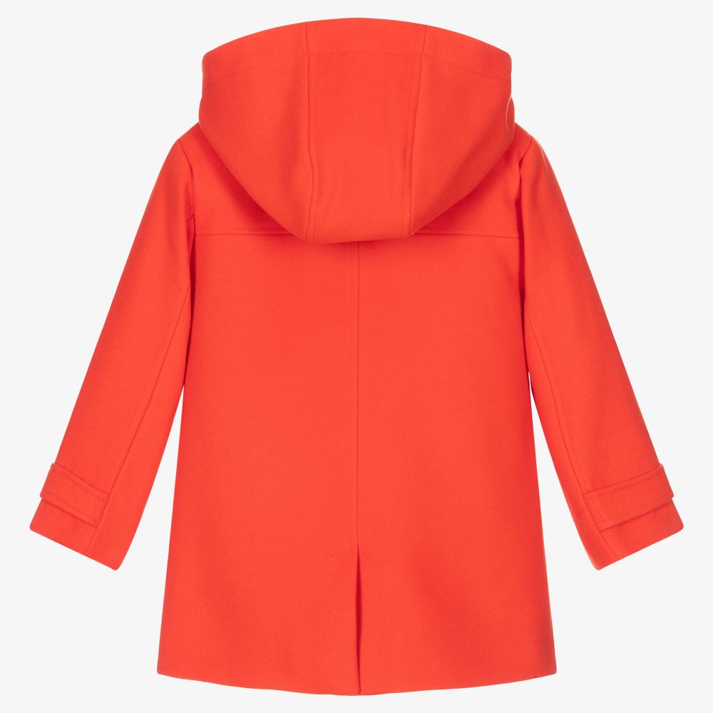 Girls red duffle coat on sale
