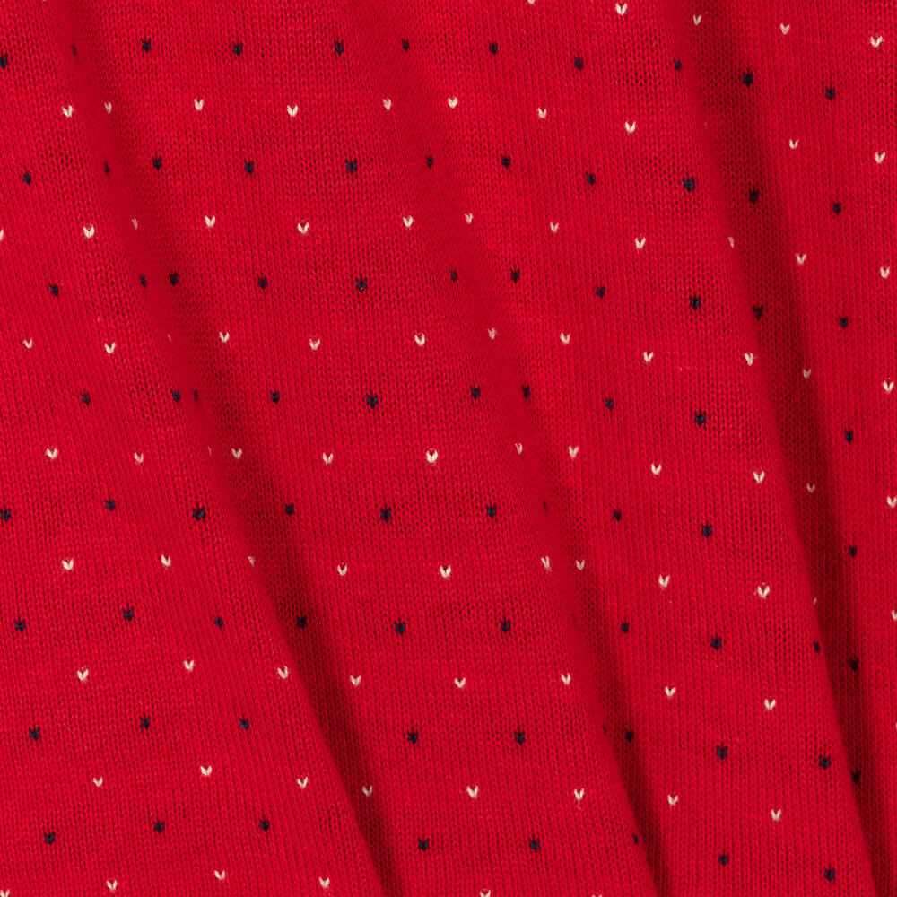 Tutto Piccolo-Girls Red Knitted Dress Set | Childrensalon Outlet