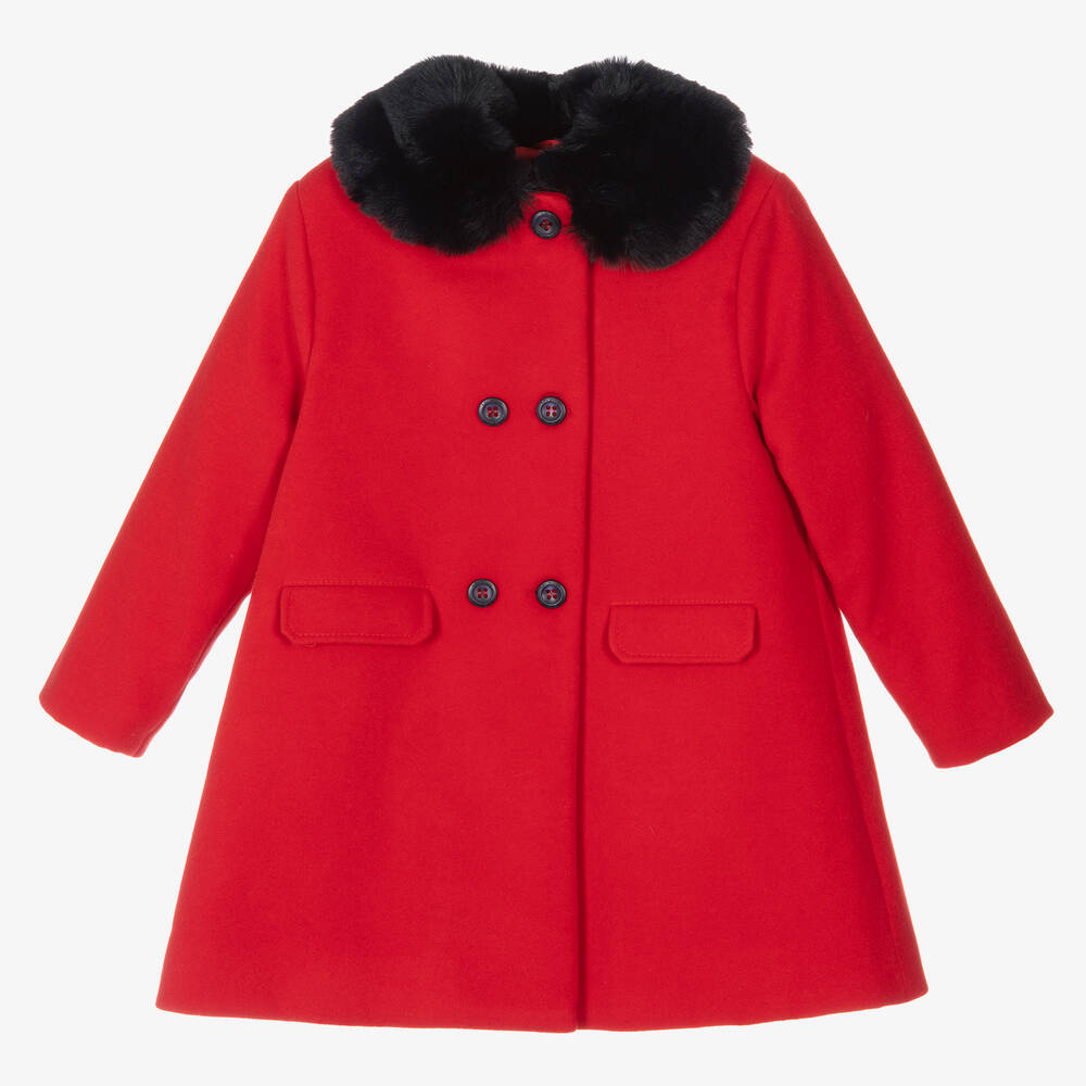 Tutto Piccolo - Girls Red Traditional Coat | Childrensalon