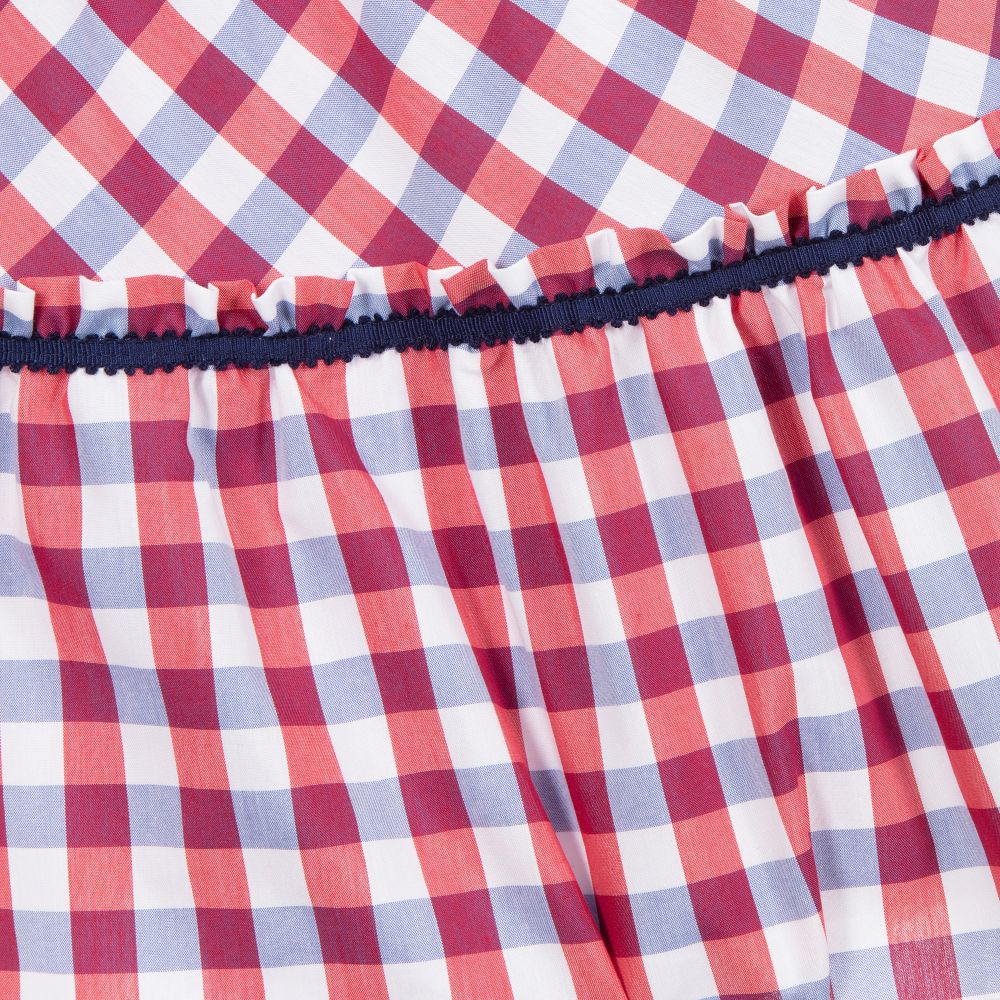 Red and white check dress on sale