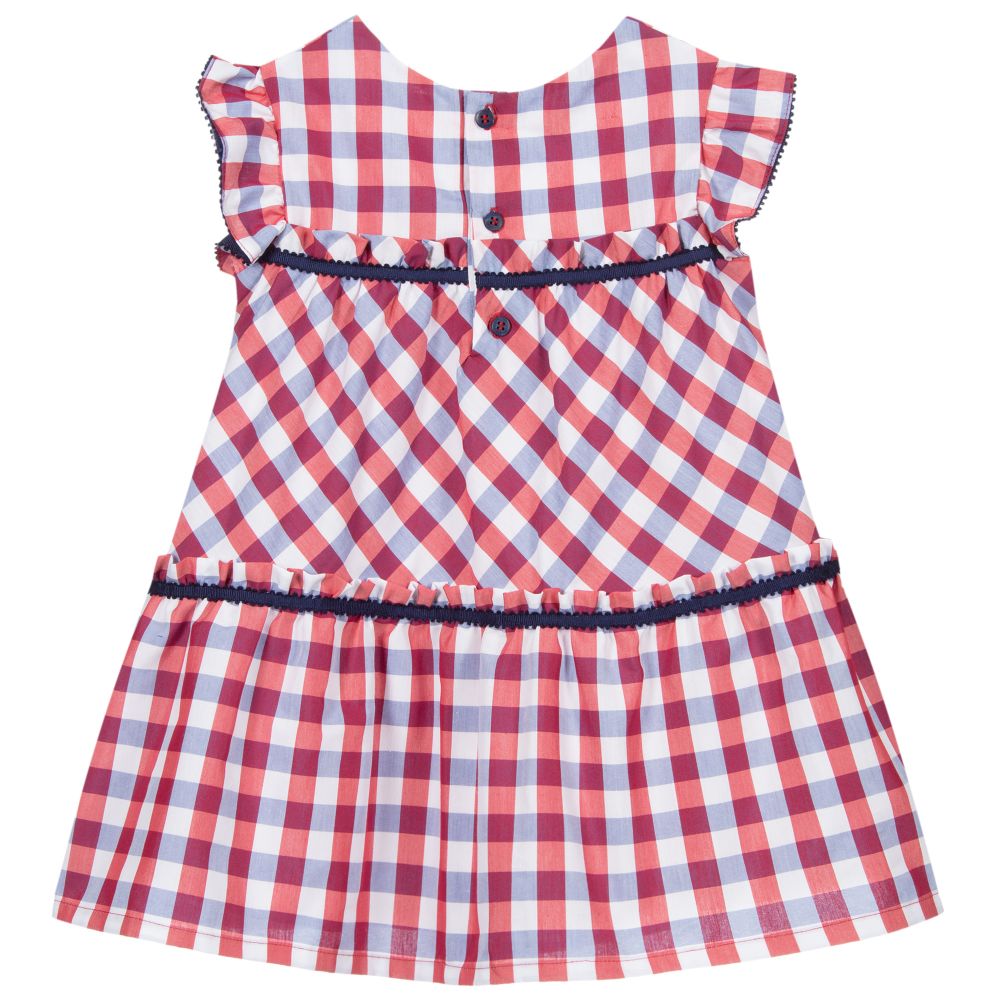 Tutto Piccolo-Платье в красно-белую клетку для девочек | Childrensalon Outlet