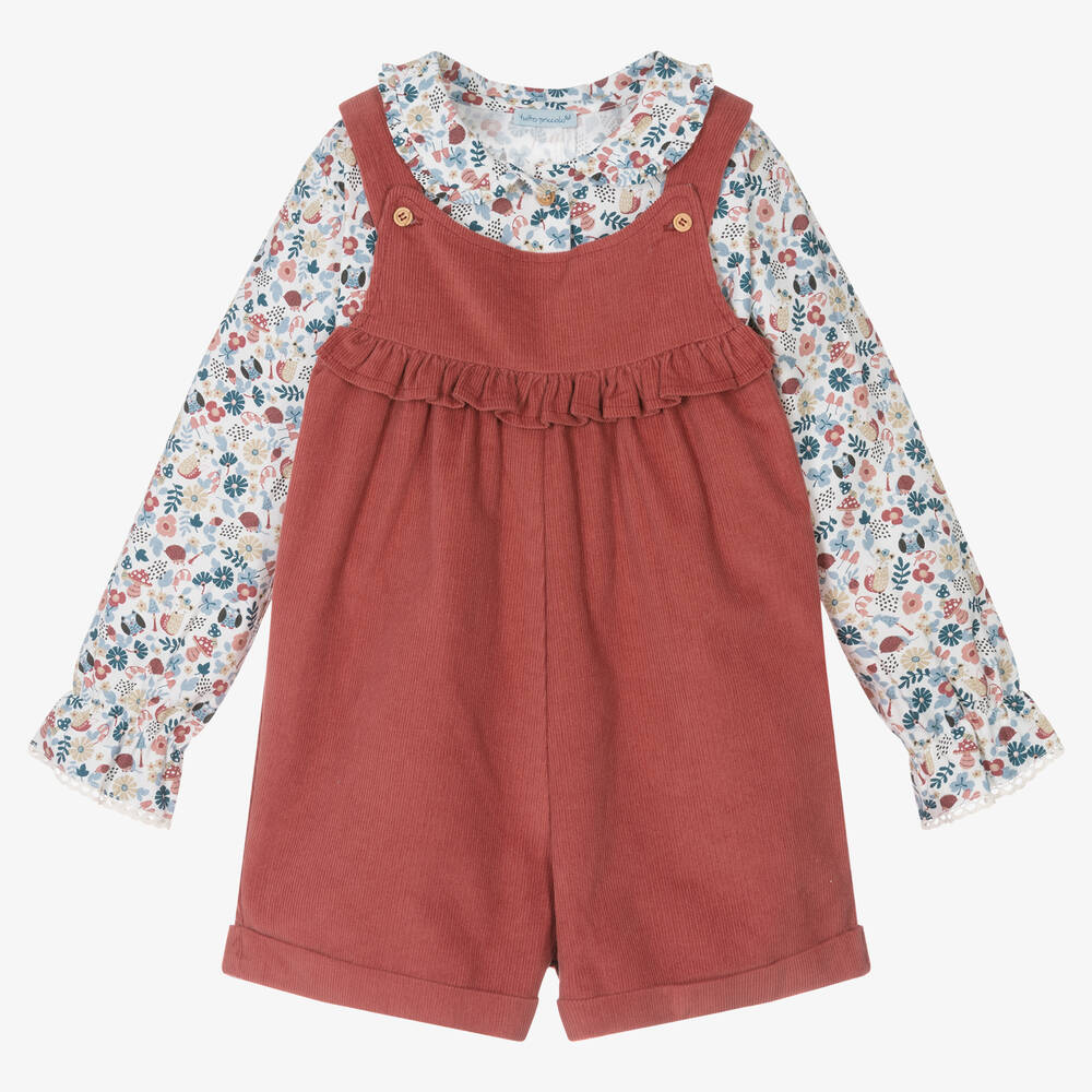 Tutto Piccolo - Ensemble salopette rose fille | Childrensalon