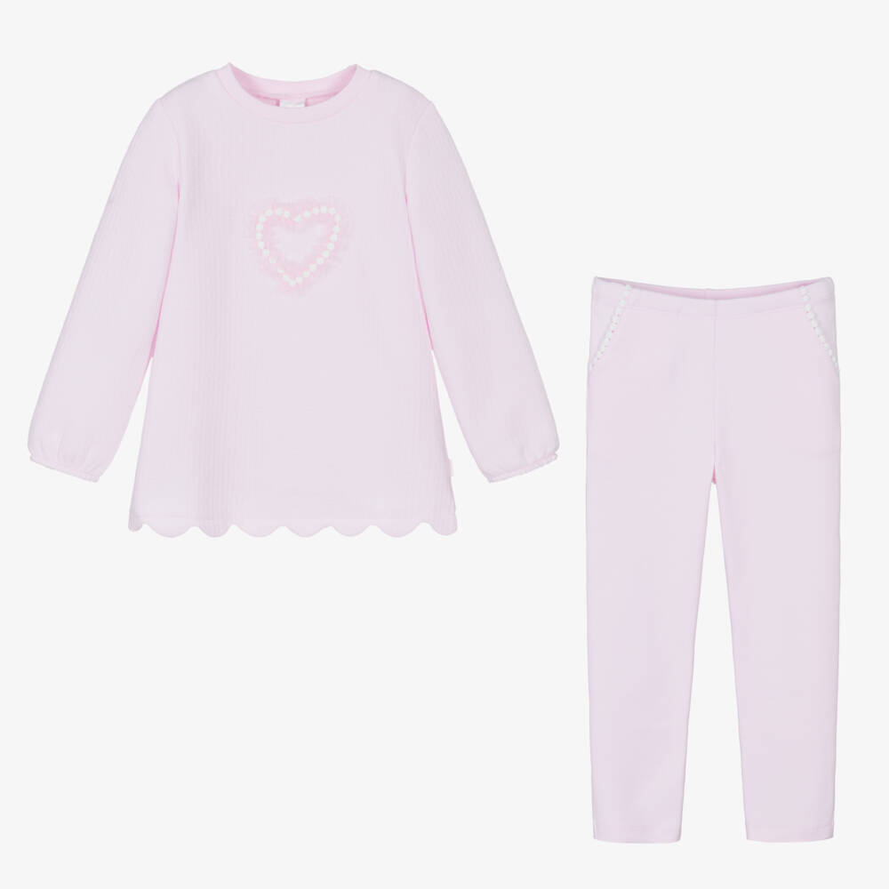 Tutto Piccolo-Girls Rosy Tulle Heart Ensemble | Childrensalon Outlet