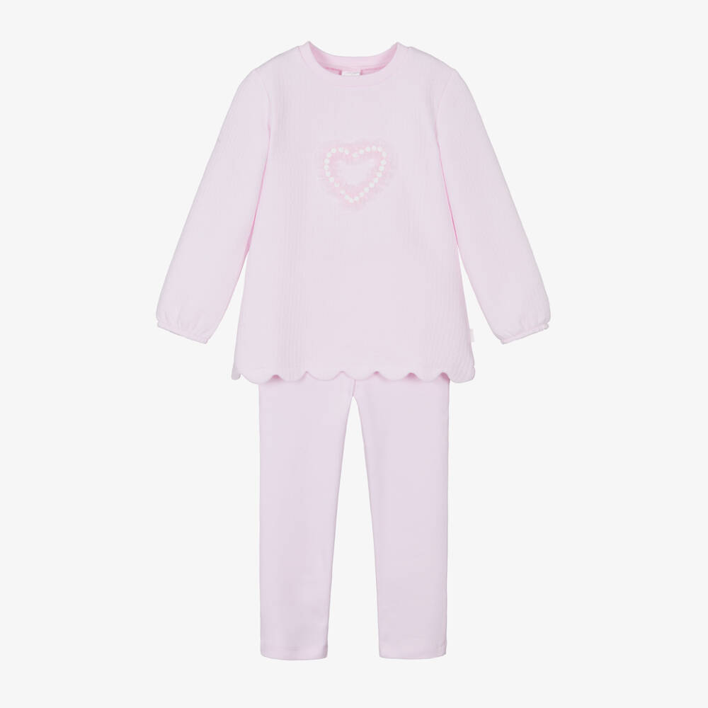 Tutto Piccolo-Girls Rosy Tulle Heart Ensemble | Childrensalon Outlet