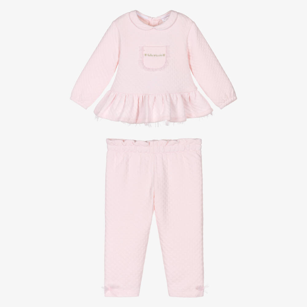 Tutto Piccolo-Girls Soft Pink Ruffle Leggings Set | Childrensalon Outlet