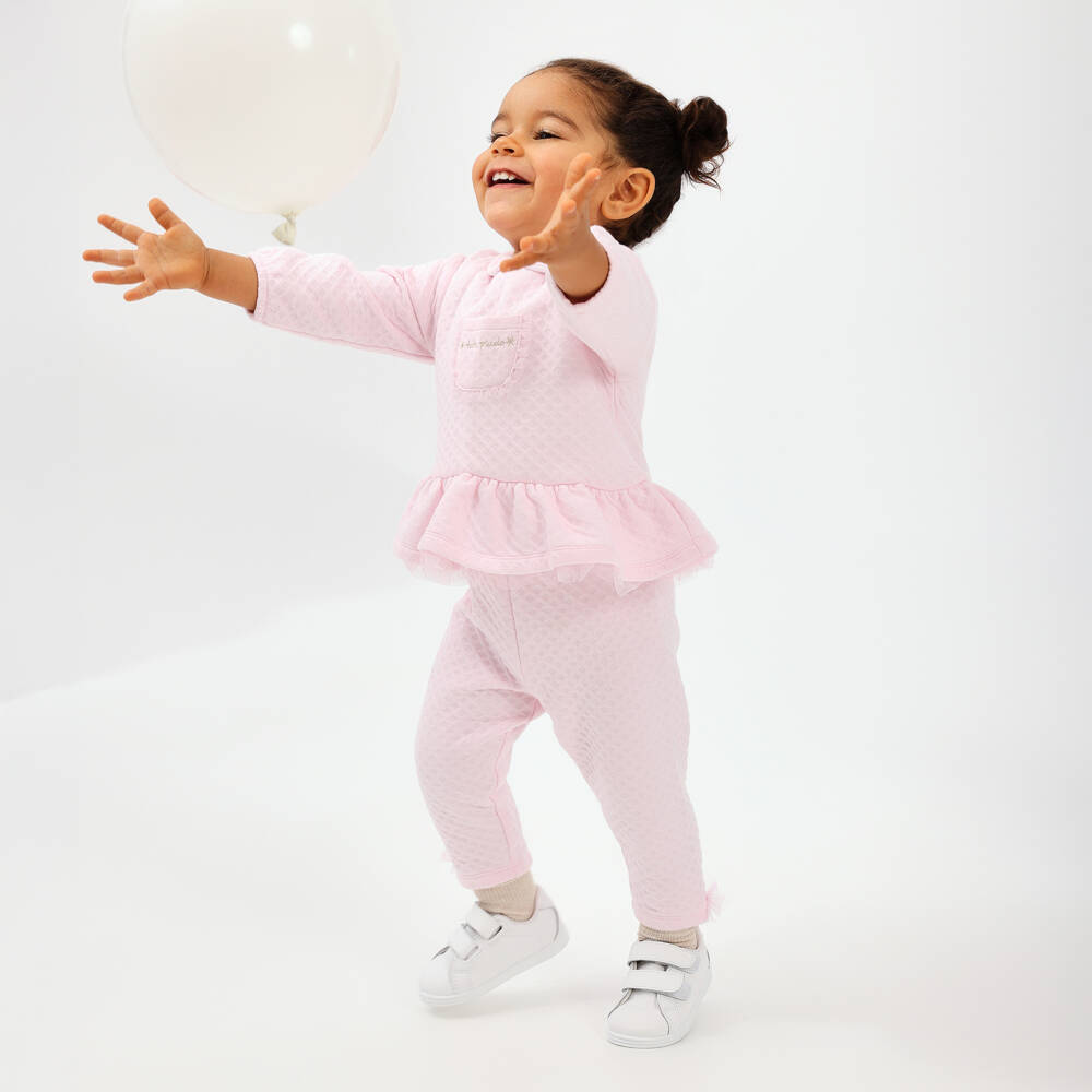 Tutto Piccolo-Girls Soft Pink Ruffle Leggings Set | Childrensalon Outlet