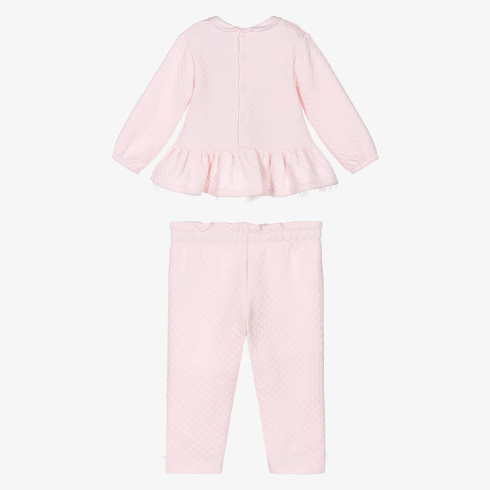 Tutto Piccolo-Girls Soft Pink Ruffle Leggings Set | Childrensalon Outlet