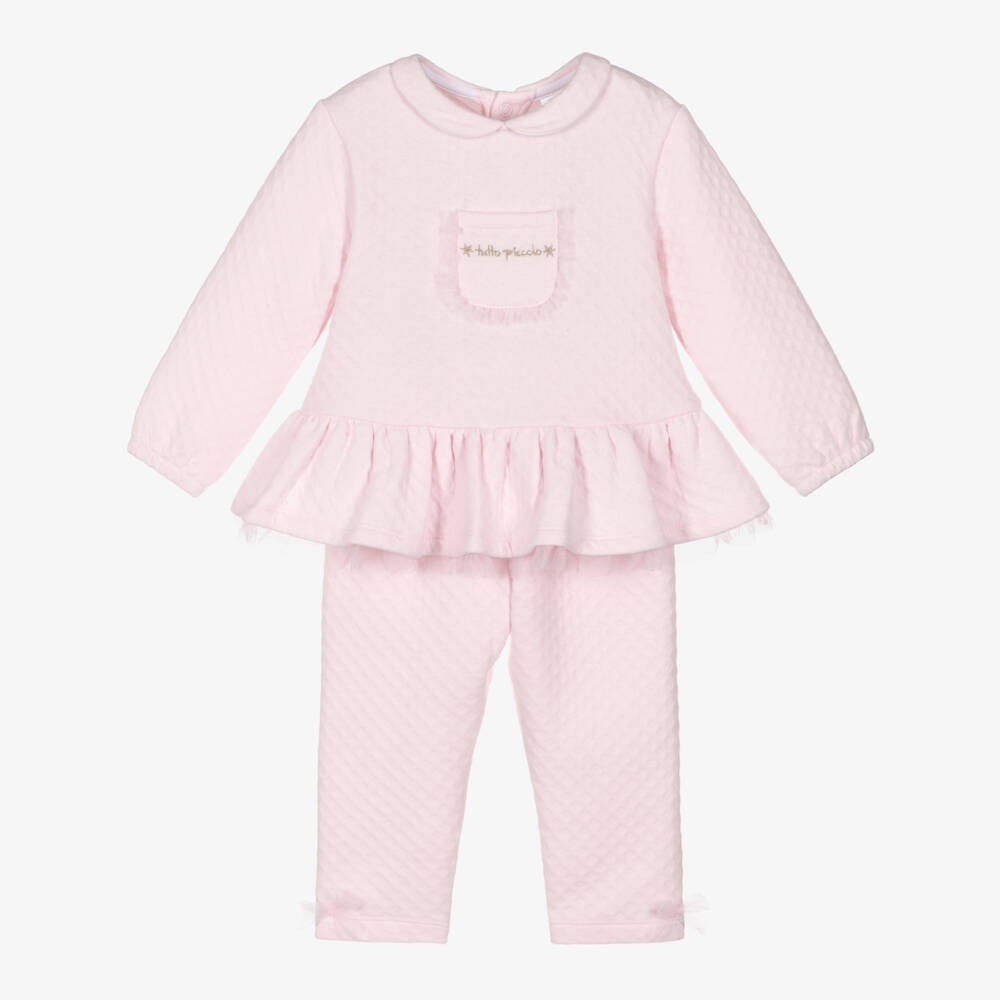 Tutto Piccolo-Girls Soft Pink Ruffle Leggings Set | Childrensalon Outlet