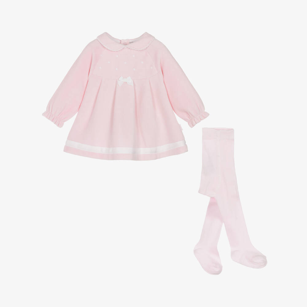 Tutto Piccolo-Girls Soft Pink Velour Ensemble | Childrensalon Outlet