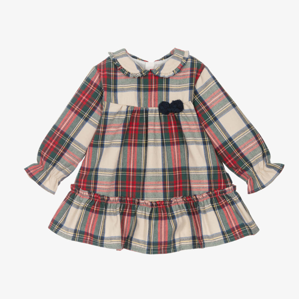 Tutto Piccolo-Girls Tartan Dress and Knickers Set | Childrensalon Outlet