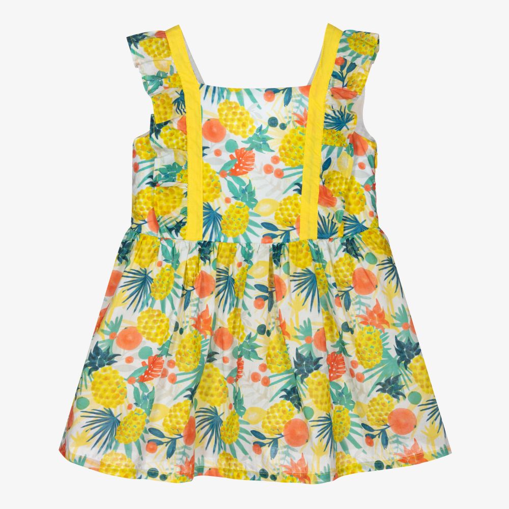 Tutto Piccolo - فستان قطن لون أصفر | Childrensalon