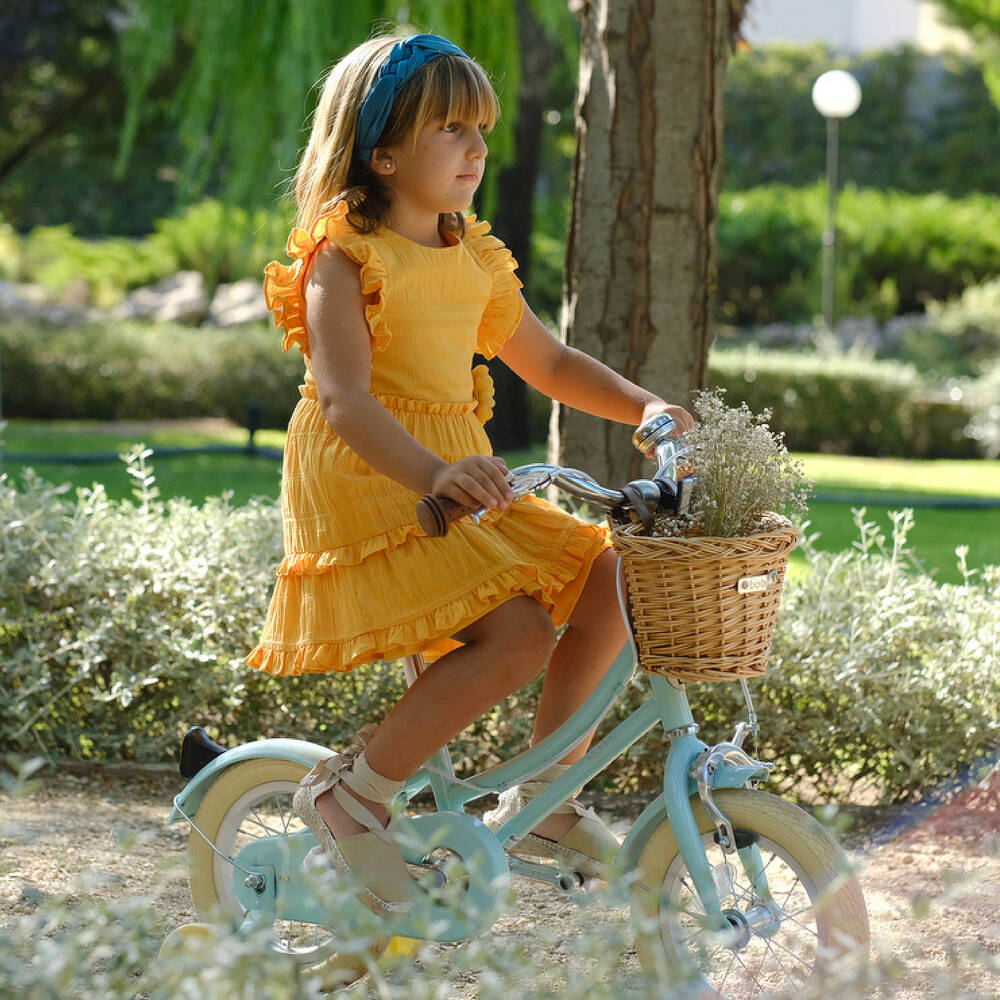 Tutto Piccolo-Girls Yellow Cotton Dress | Childrensalon Outlet