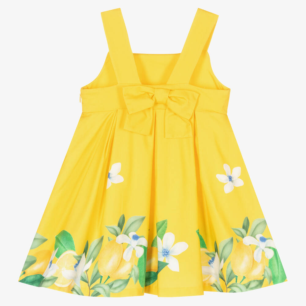 Tutto Piccolo-فستان قطن لون أصفر | Childrensalon Outlet