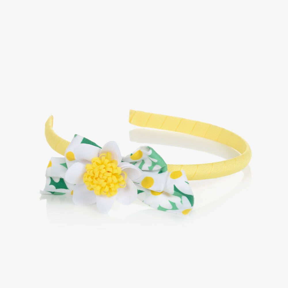 Tutto Piccolo-Girls Yellow Daisy Flower Hairband | Childrensalon Outlet