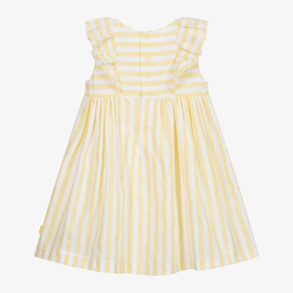 Tutto Piccolo-فستان قطن مقلم لون أصفر | Childrensalon Outlet