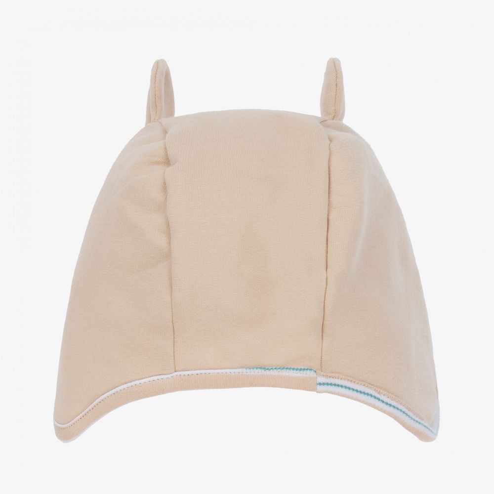 Tutto Piccolo-Green & Beige Cotton Hat Set | Childrensalon Outlet