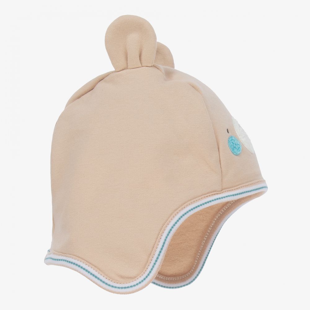 Tutto Piccolo-Green & Beige Cotton Hat Set | Childrensalon Outlet