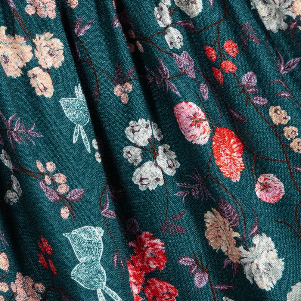 Tutto Piccolo-Комплект с зеленым платьем с цветочным рисунком | Childrensalon Outlet