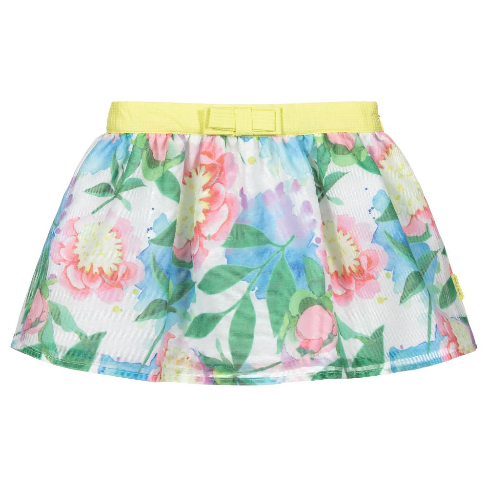 Tutto Piccolo - Green Floral Skirt  | Childrensalon