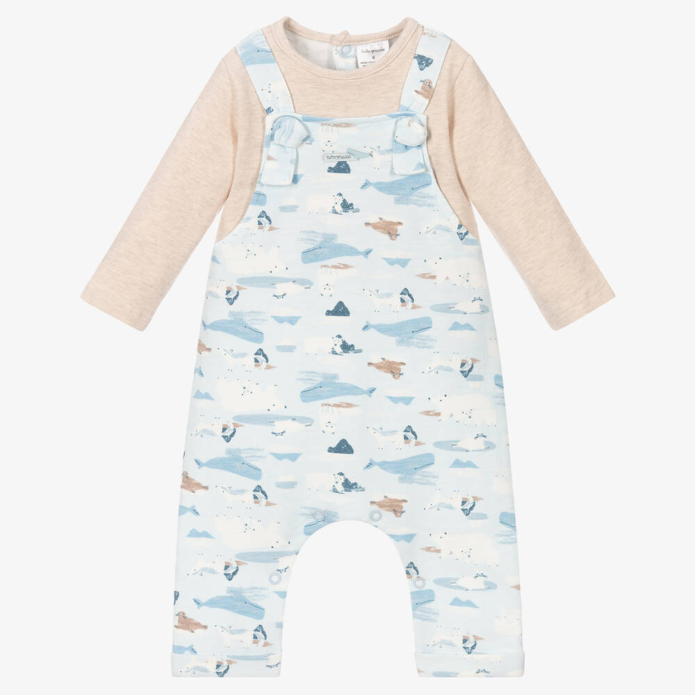 Tutto Piccolo - Grauer Overall mit Arktistieren (B) | Childrensalon