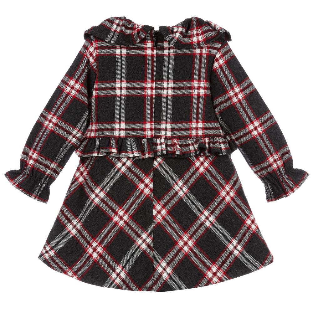 Tutto Piccolo-Комплект с серым платьем в клетку | Childrensalon Outlet
