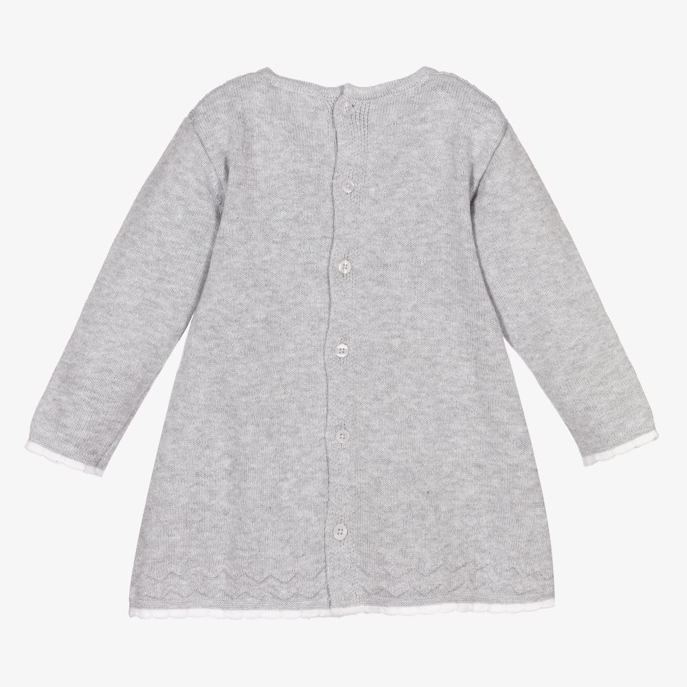 Tutto Piccolo-Grey Knitted Baby Dress Set | Childrensalon Outlet