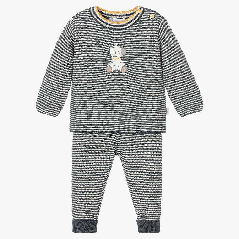 Tutto Piccolo - Grey Striped Trouser Set | Childrensalon
