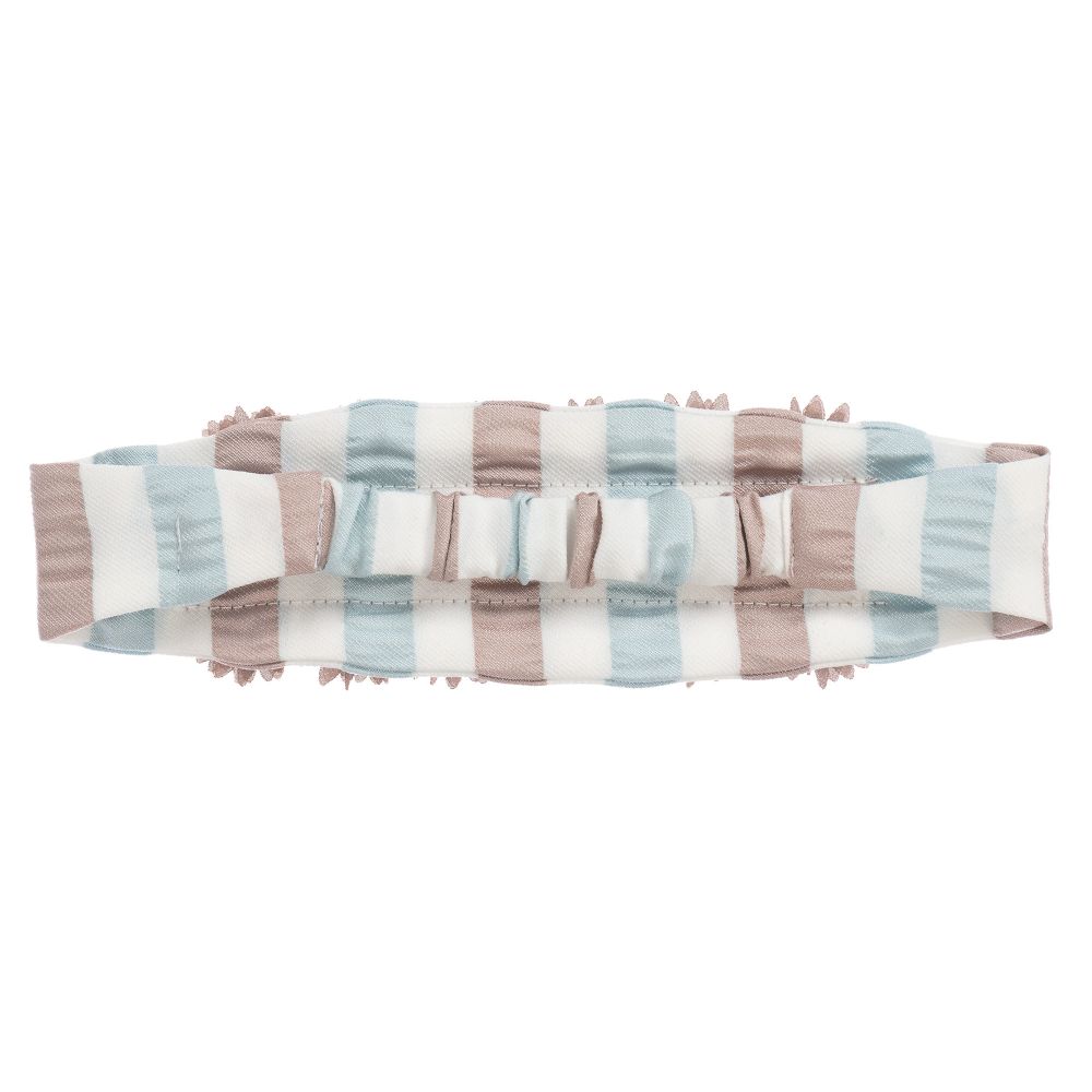Tutto Piccolo-Ivory, Beige & Green Headband  | Childrensalon Outlet