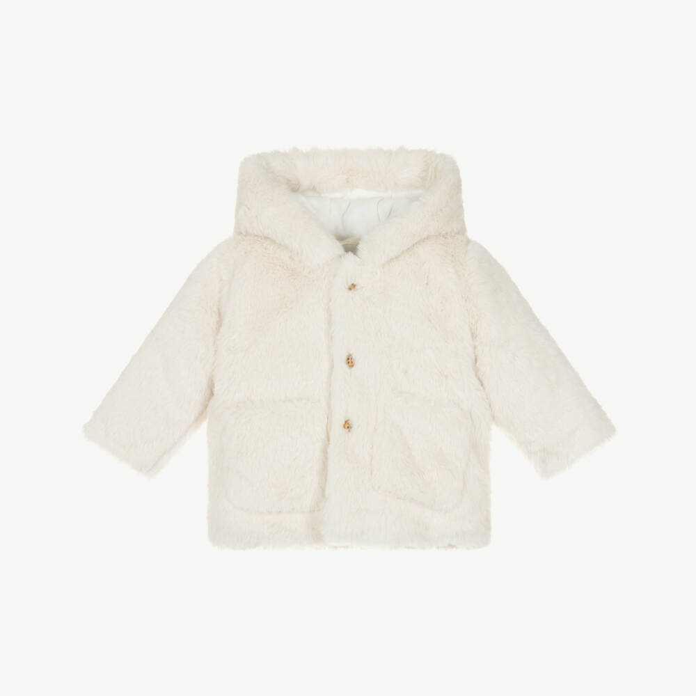 Tutto Piccolo-Кремовая искусственная меховая куртка для малышей | Childrensalon Outlet