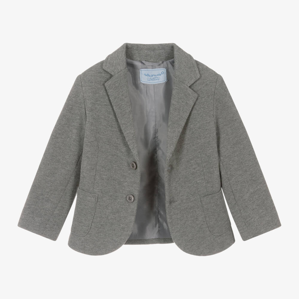 Tutto Piccolo-Junior Boys Charcoal Cotton Jacket | Childrensalon Outlet