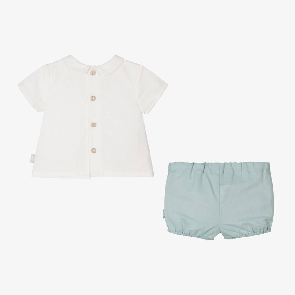 Tutto Piccolo-Little Gentleman's Ivory & Sage Ensemble | Childrensalon Outlet