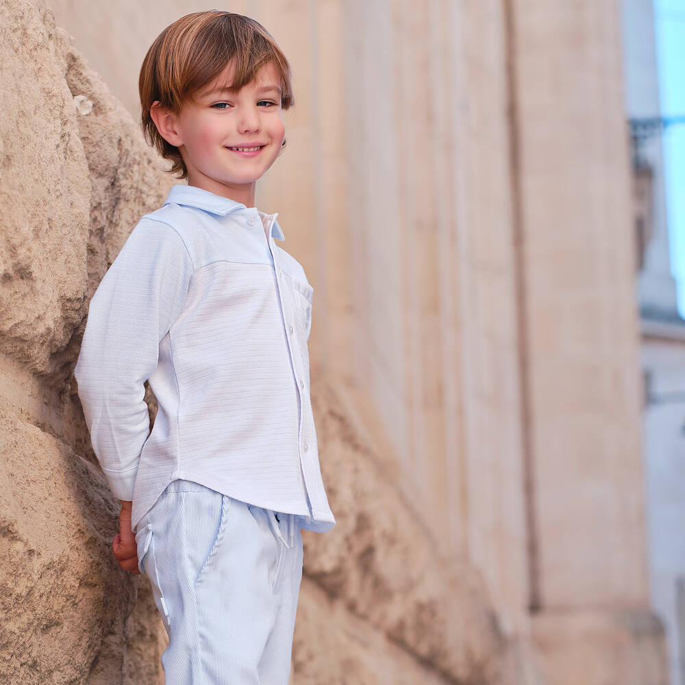 Tutto Piccolo-Голубой комплект c брюками | Childrensalon Outlet