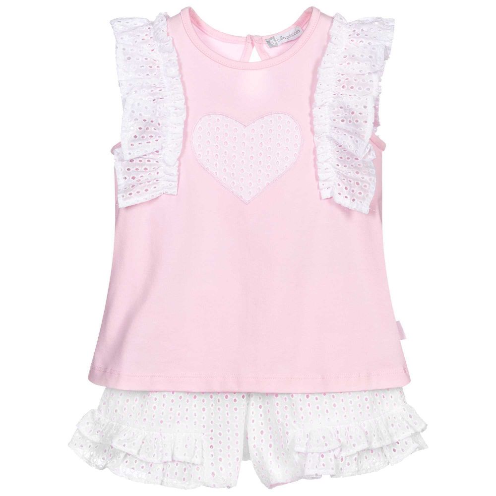 Tutto Piccolo - Комплект с розовой блузкой и шортами | Childrensalon