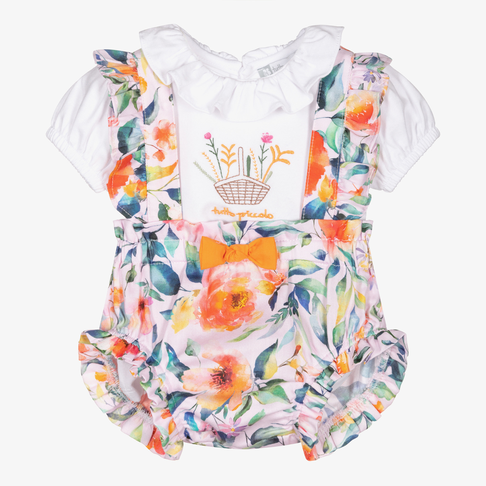 Tutto Piccolo-Pink Cotton Baby Shorts Set | Childrensalon Outlet