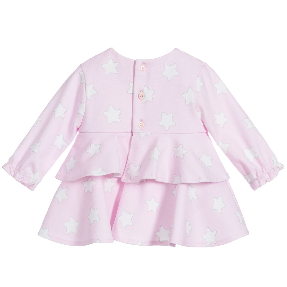 Tutto Piccolo-Розовый комплект с платьем из хлопкового джерси | Childrensalon Outlet