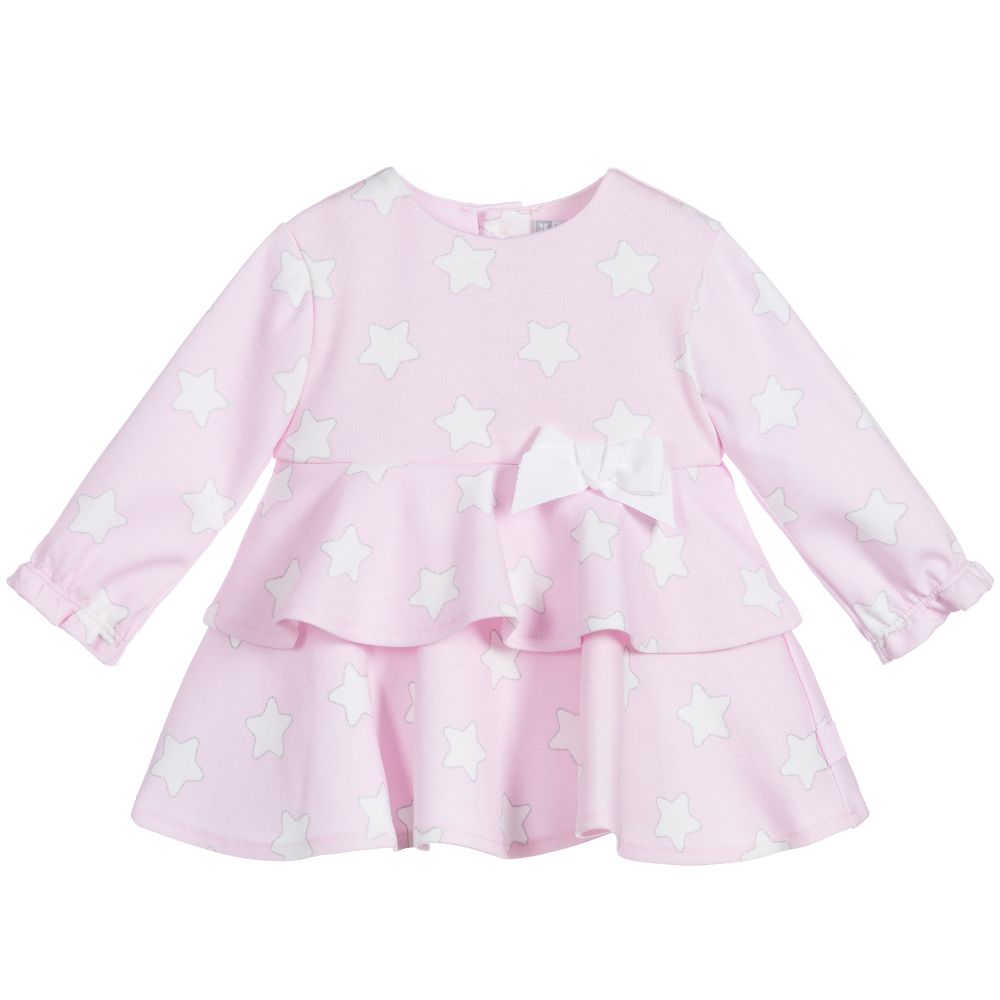 Tutto Piccolo - Rosafarbenes Baumwoll-Jerseykleid im Set | Childrensalon