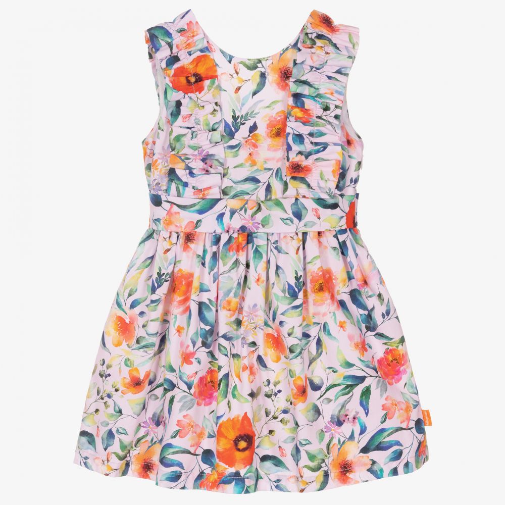 Tutto Piccolo - Pink Floral Cotton Dress | Childrensalon