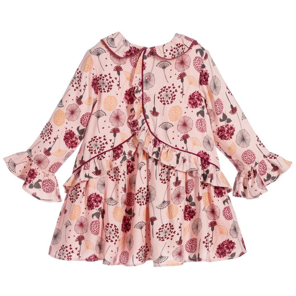 Tutto Piccolo-Розовое платье с цветочным рисунком | Childrensalon Outlet