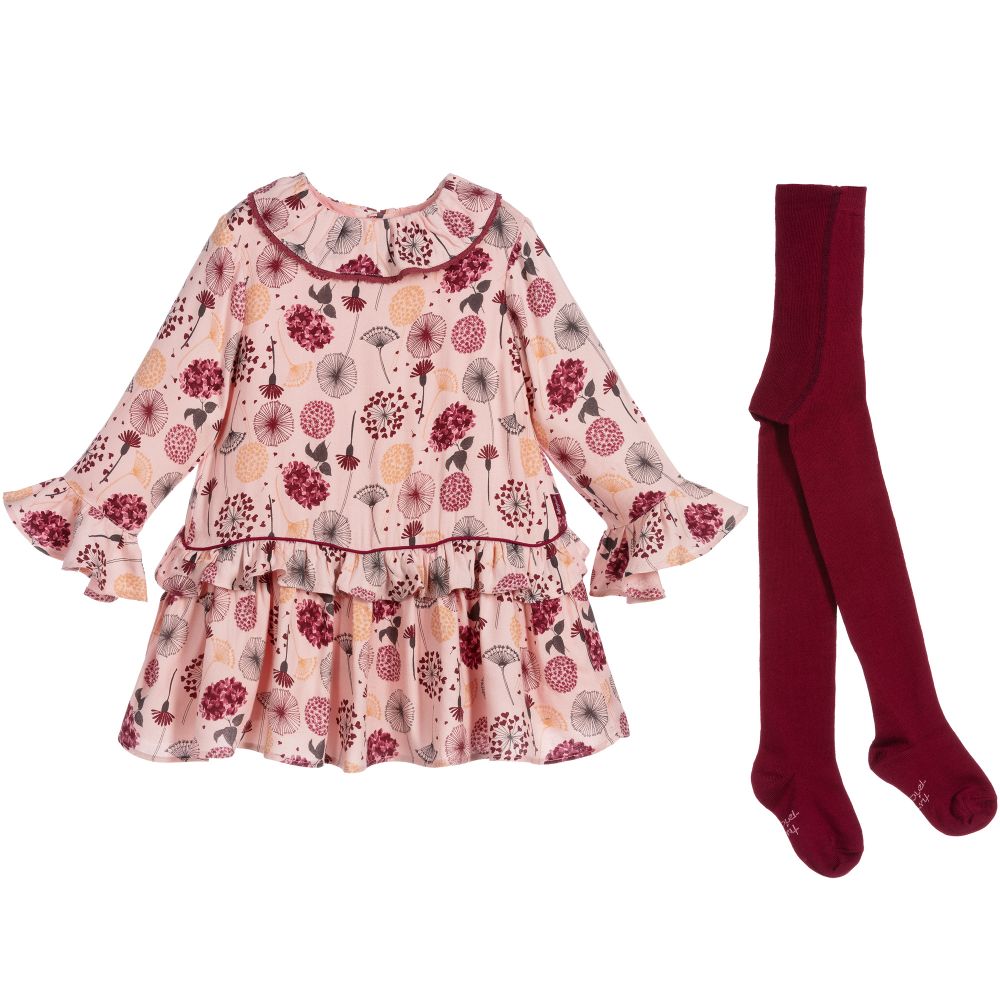 Tutto Piccolo-Розовое платье с цветочным рисунком | Childrensalon Outlet