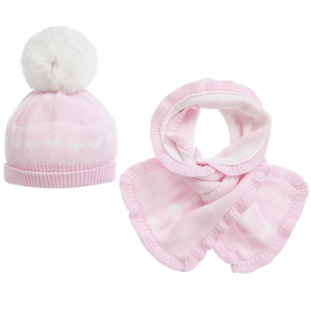 Tutto Piccolo - Pink Hat & Scarf Set | Childrensalon