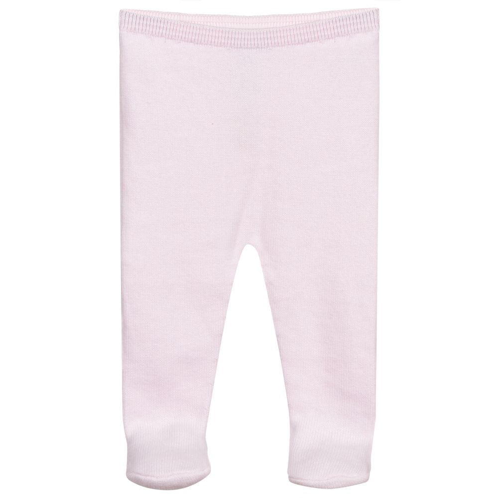 Tutto Piccolo - Pink Knitted Baby Trousers | Childrensalon