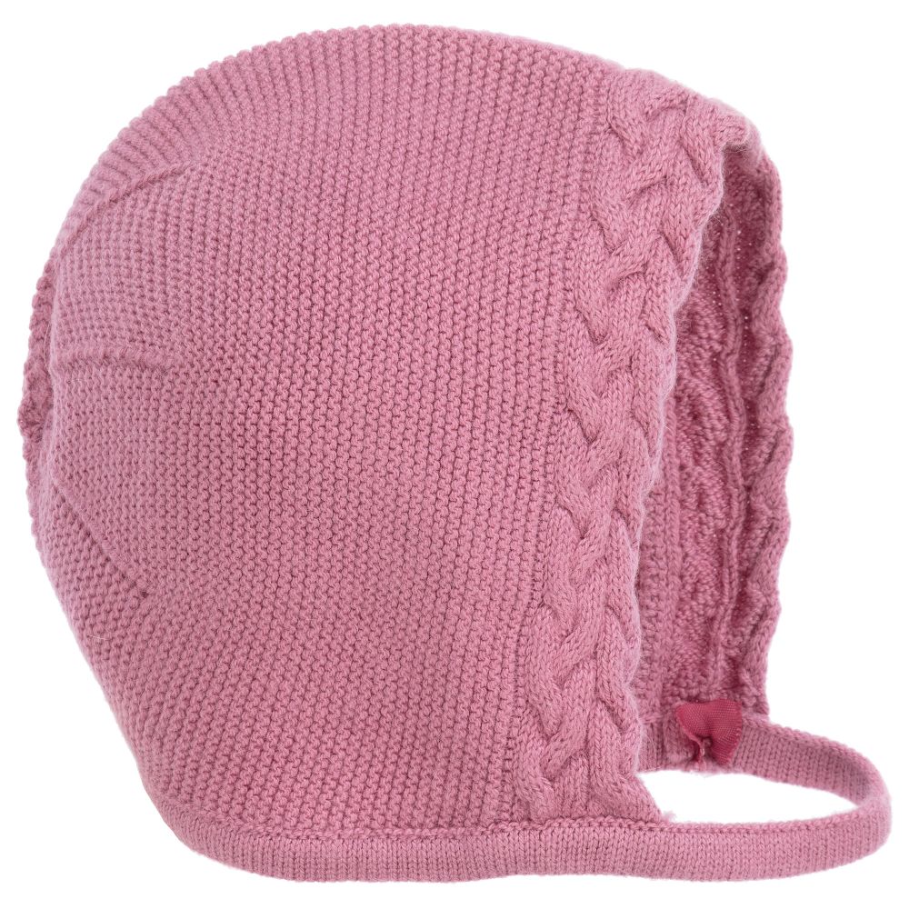 Tutto Piccolo-Pink Knitted Bonnet | Childrensalon Outlet