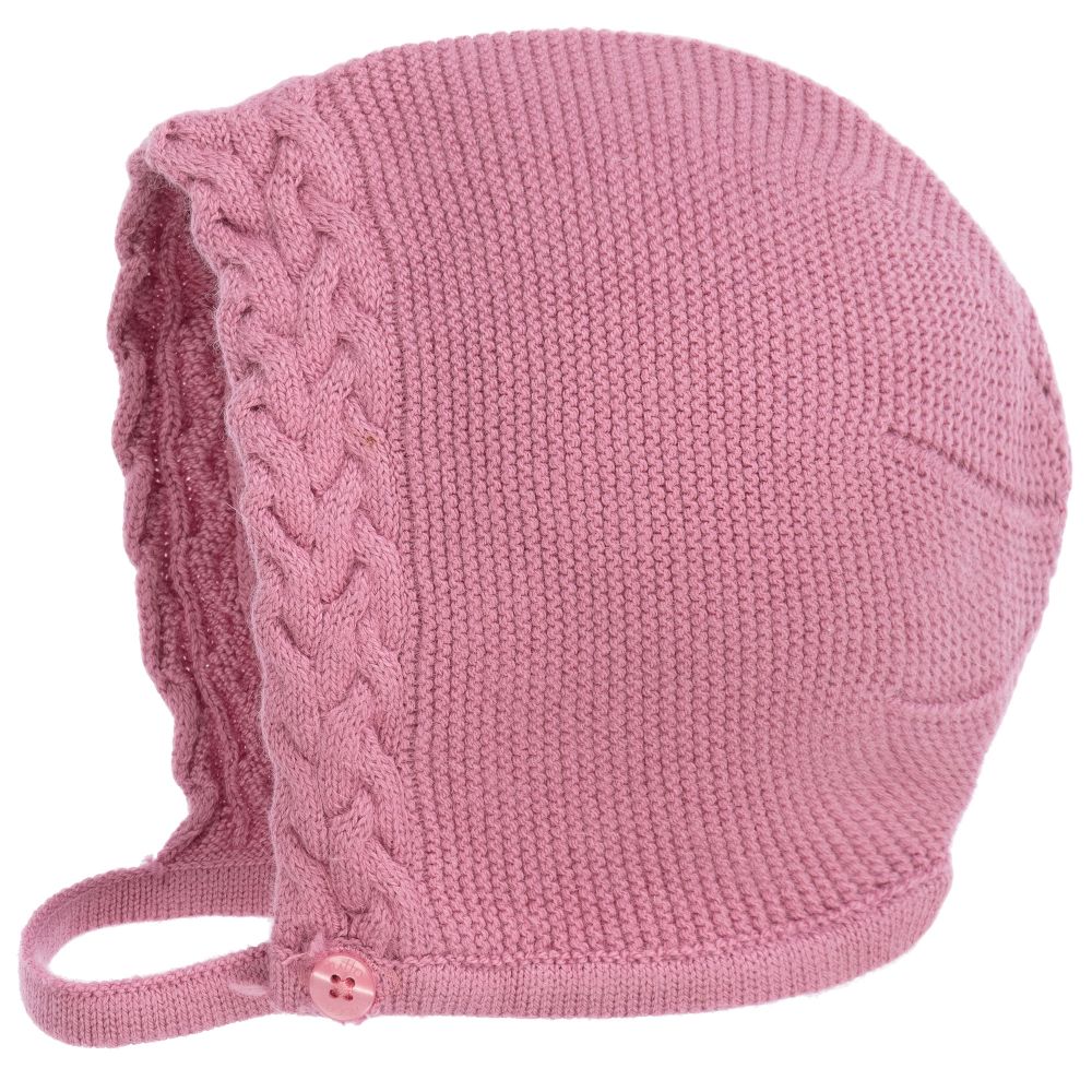 Tutto Piccolo - Pink Knitted Bonnet | Childrensalon