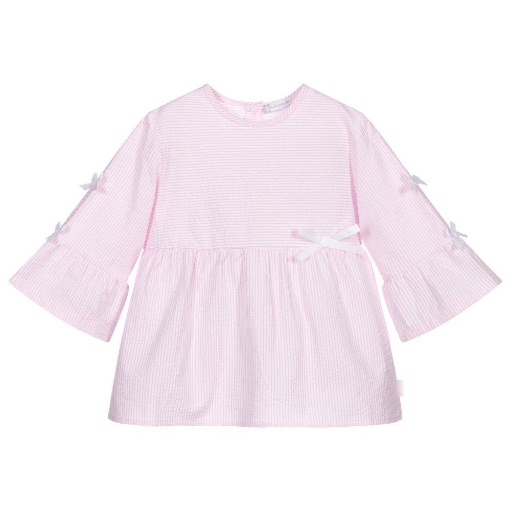 Tutto Piccolo - Haut rose en crépon de coton | Childrensalon