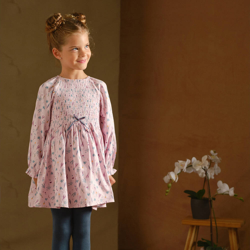 Tutto Piccolo-Pink & Teal Green Dress Set | Childrensalon Outlet