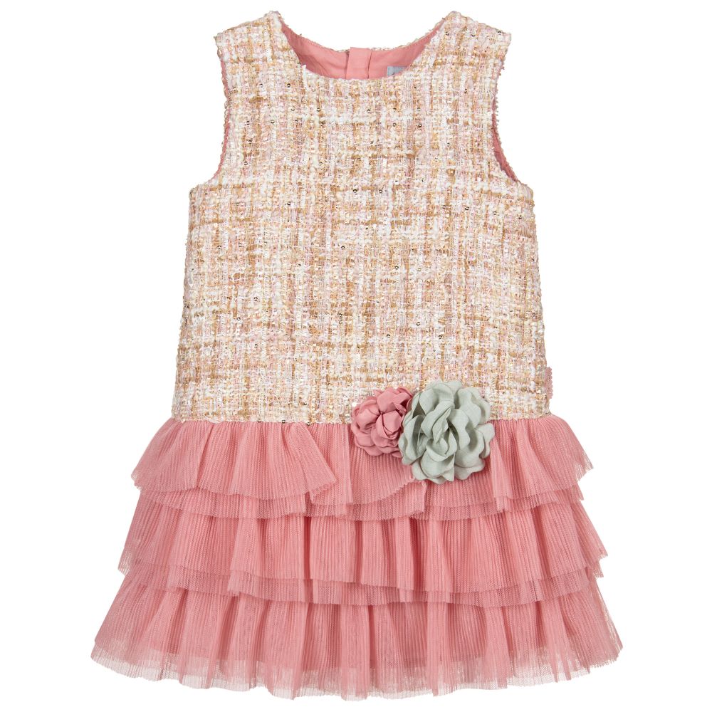 Tutto Piccolo - فستان تويد وتول لون زهري | Childrensalon