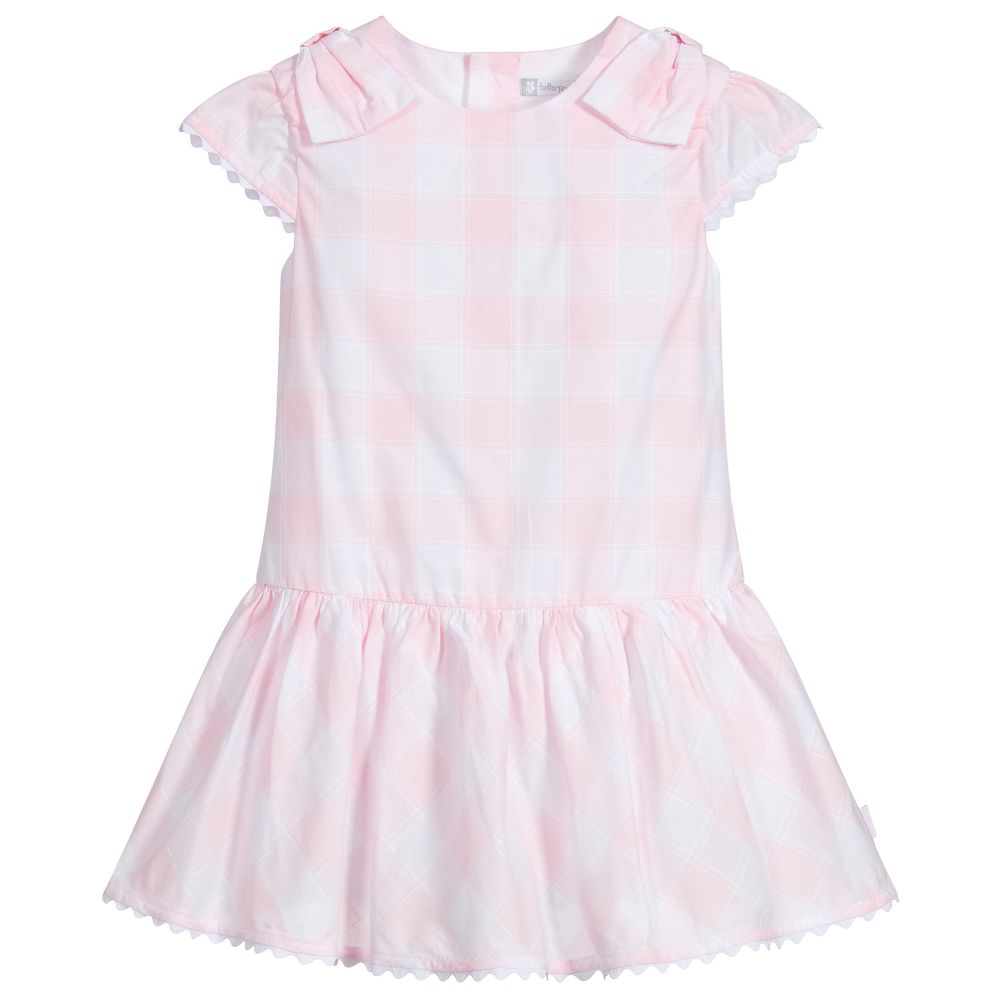 Tutto Piccolo - Pink & White Cotton Dress | Childrensalon