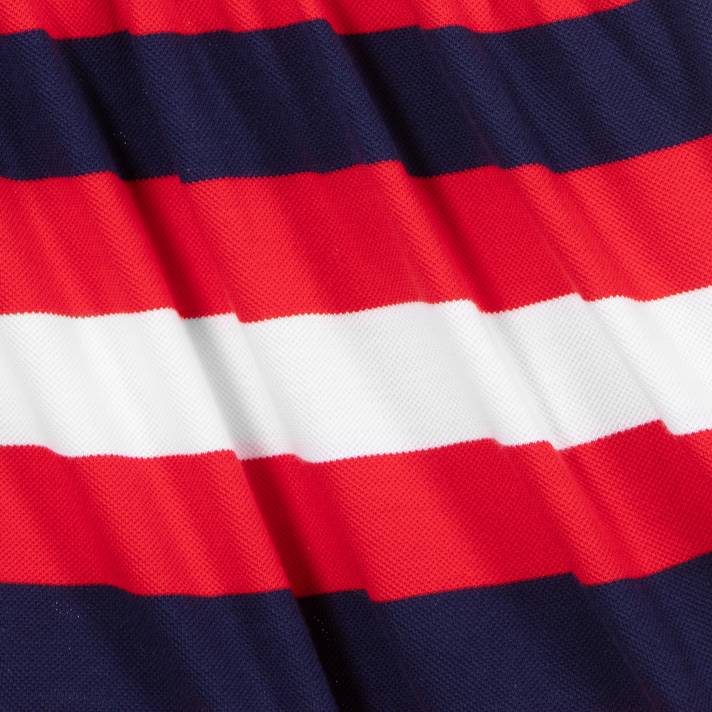 Tutto Piccolo-Красно-синее платье из пике в полоску | Childrensalon Outlet