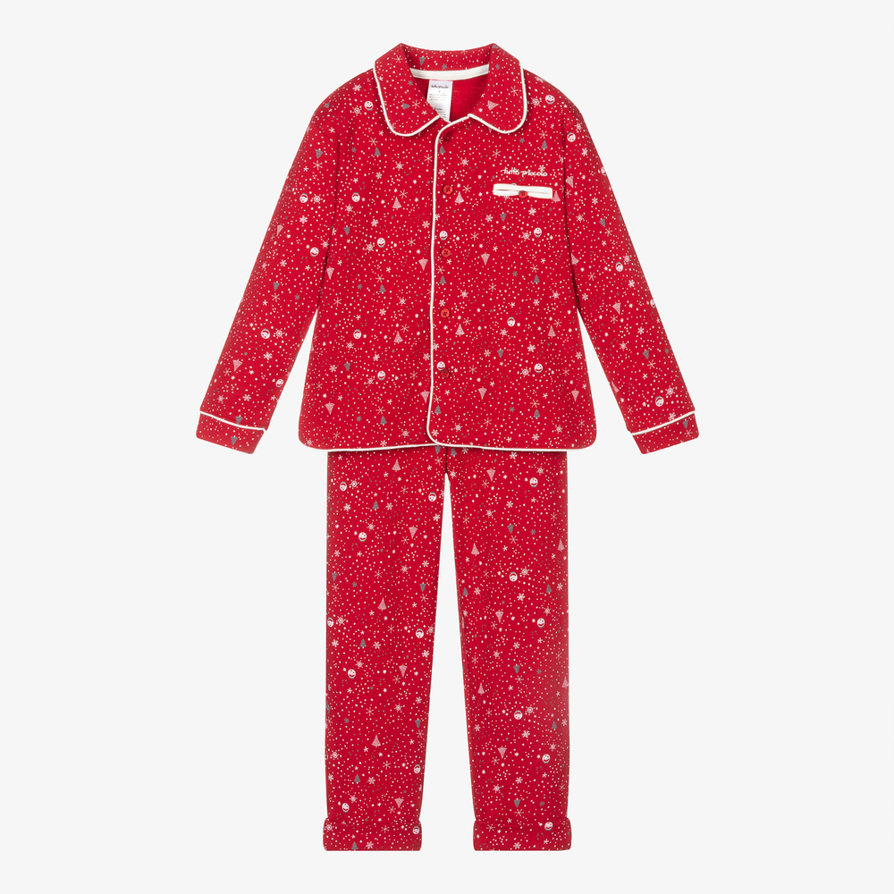 Tutto Piccolo - Pyjama festif rouge en coton | Childrensalon