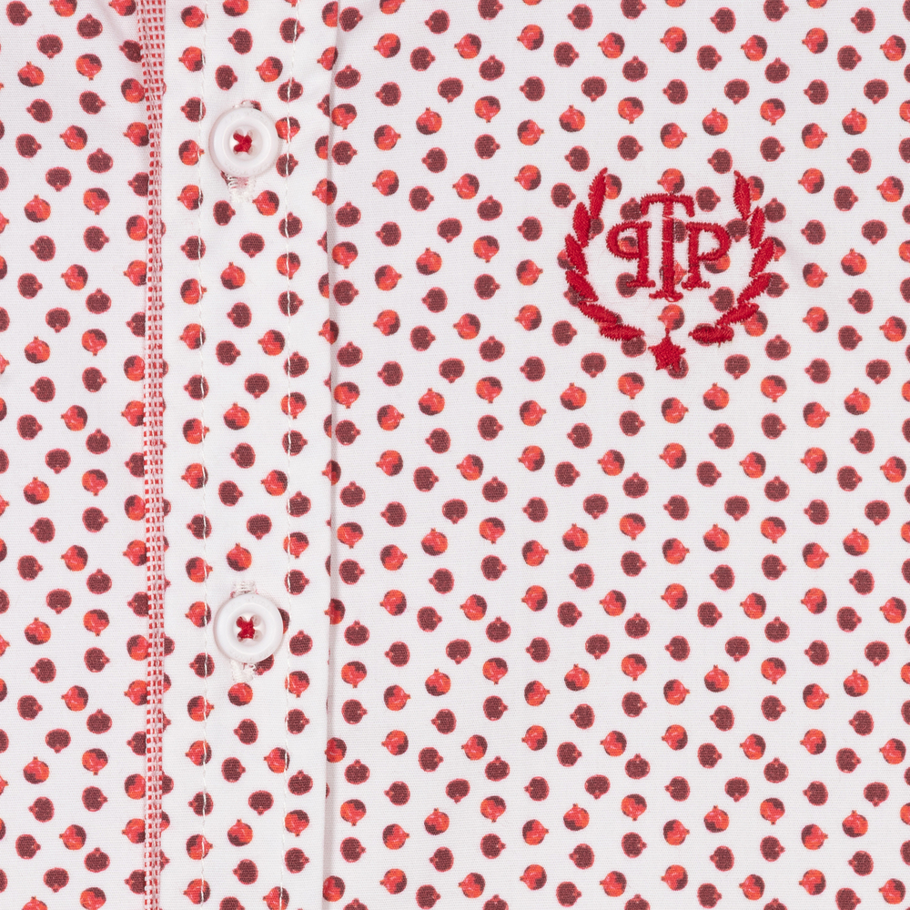 Tutto Piccolo-Красная рубашка и зеленые шорты из хлопка | Childrensalon Outlet